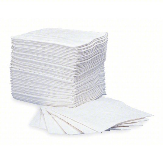 Oil-Dri L90851 Absorb Pad Oil-Based Liquids White PK200