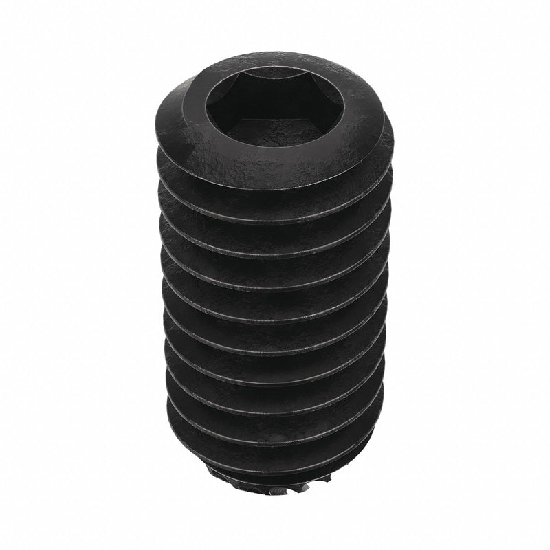Approved Vendor U07890.031.0062 Socket Set Screw, 5/16"-18,  5/8 in Overall Lg, Knurled Cup pt, Alloy Steel, Black Oxide, 100 PK