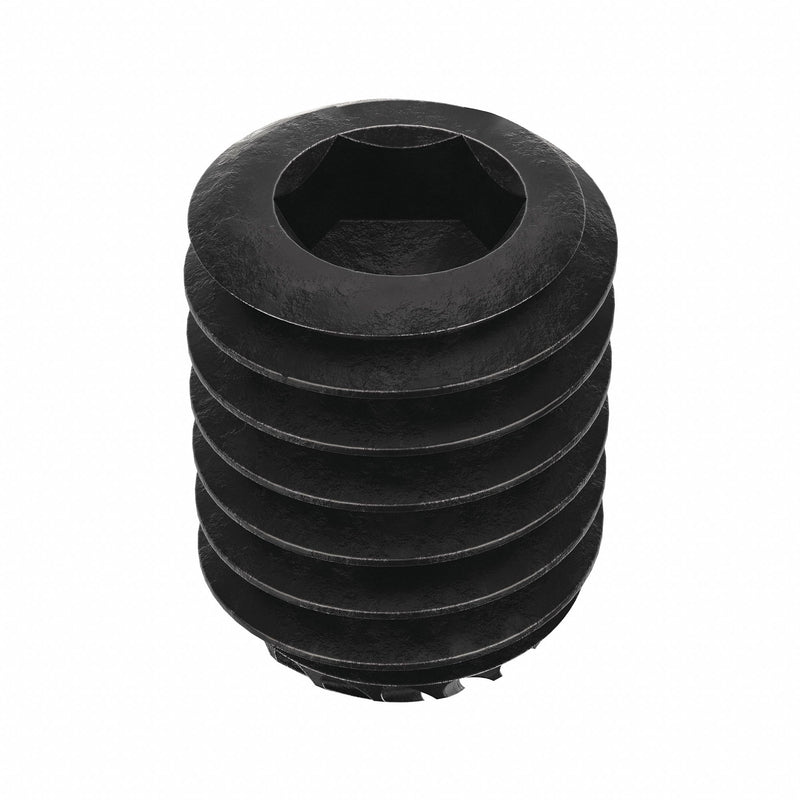 Approved Vendor U07890.037.0050 Socket Set Screw, 3/8"-16,  1/2 in Overall Lg, Knurled Cup pt, Alloy Steel, Black Oxide, 100 PK