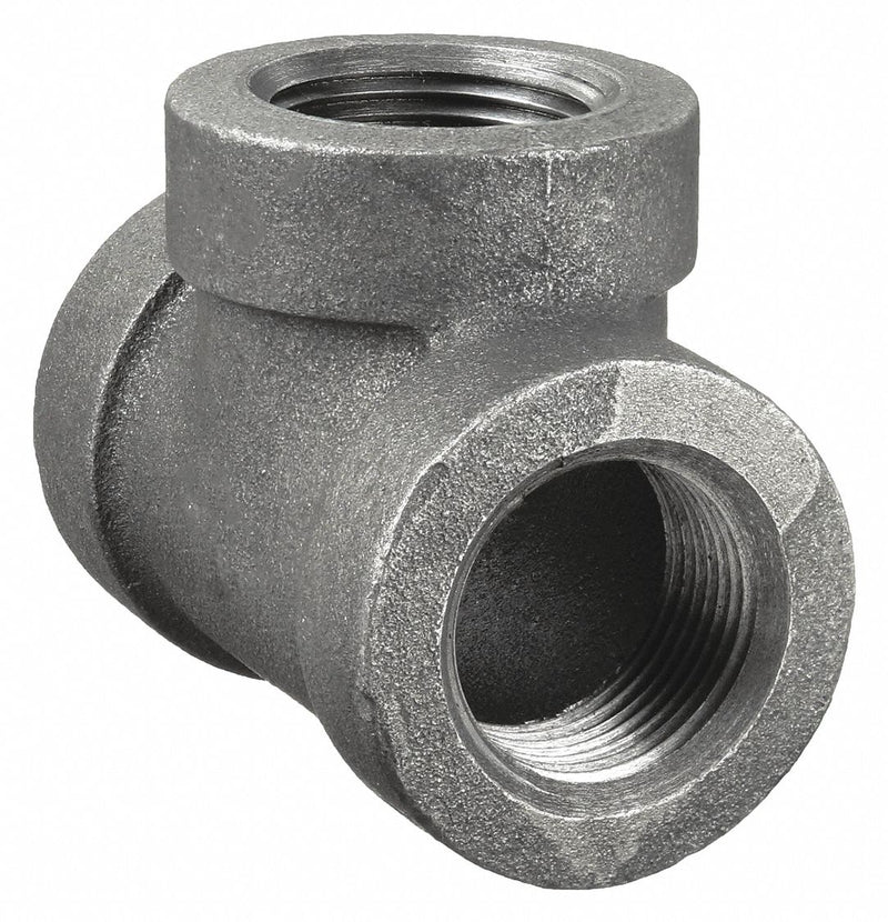 Approved Vendor 1LBX3 Metal Pipe Tee, 3/8 in x 3/8 in x 3/8 in, Threaded x Threaded x Threaded, Class 300, Malleable Iron