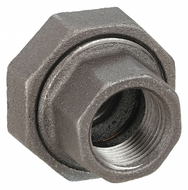 Approved Vendor 1LCA3 Metal Pipe Straight, 1/4 in x 1/4 in, Threaded x Threaded, Class 300, Union, Malleable Iron
