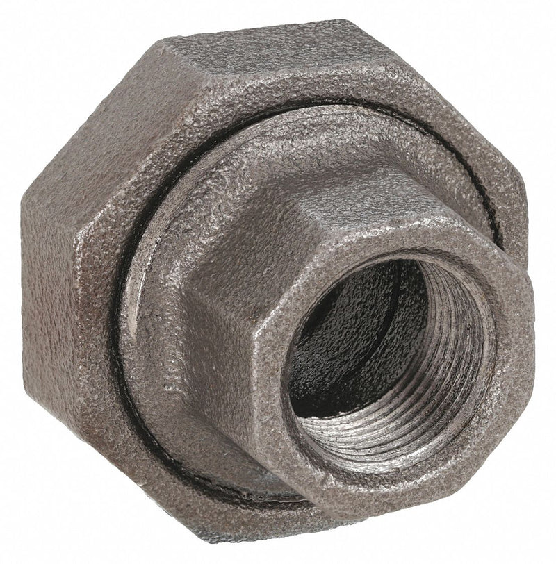 Approved Vendor 1LCA8 Metal Pipe Straight, 1 1/4 in x 1 1/4 in, Threaded x Threaded, Class 300, Union, Malleable Iron