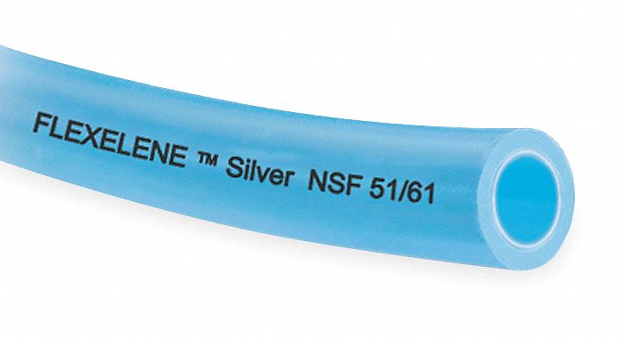 Eldon James FXAG-2.4 Tubing, Flexelene, Polyethylene, Light Blue, 1/4 in OD, 1/8 in ID, 100 ft Lg