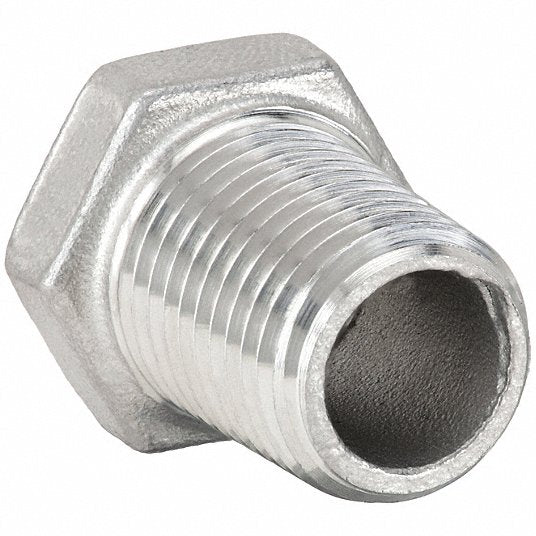 McMaster 2698K311 Alloy 20 Stainless Steel Pipe Fitting Medium-Pressure, Bushing Adapter, 1/2 Male x 1/4 Female