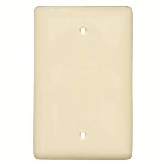 Hubbell NPJ13I Blank Box Mount Wall Plate, Ivory, Number of Gangs 1, Weather Resistant No