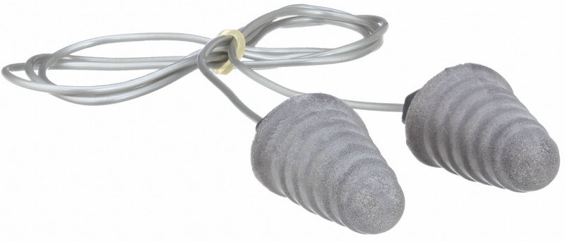 3M P1301 E-A-R Skull Screws Ear Plugs, Corded Cone, 32 dB NRR, Foam, Reusable, Gray, M Size, PK 120