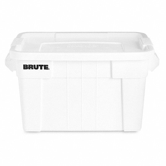 Rubbermaid FG9S3100WHT Storage Tote 20 gal, 27 3/4 in x 17 3/8 in x 15 1/8 in, White Body