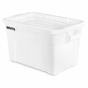 Rubbermaid FG9S3100WHT Storage Tote 20 gal, 27 3/4 in x 17 3/8 in x 15 1/8 in, White Body