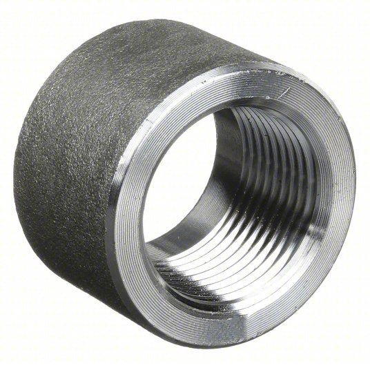 Redwood RW1MNB6 Half Coupling Forged Steel, 1/2 in x 1/2 in Fitting Pipe Size, Female NPT, Class 3000