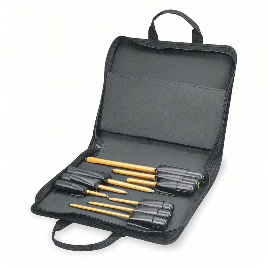 Klein 33528 Insulated Screwdriver Set 9 Pieces, Phillips/Slotted Tip, Ergonomic Grip