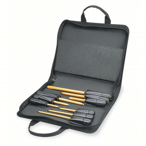 Klein 33528 Insulated Screwdriver Set 9 Pieces, Phillips/Slotted Tip, Ergonomic Grip