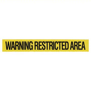 Redwood RW1N912 Barricade Tape 1,000 ft Lg, 3 in Wd, Warning Restricted Area Legend, Polyethylene