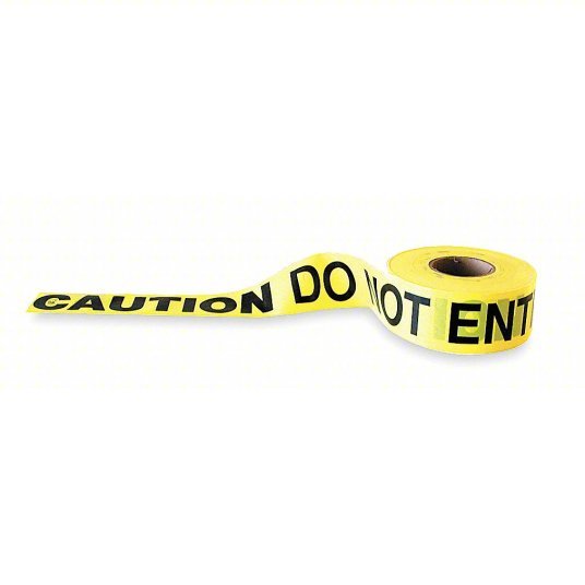 Redwood RW1N956 Barricade Tape 1,000 ft Lg, 3 in Wd, Caution Do Not Enter Legend, Polyethylene