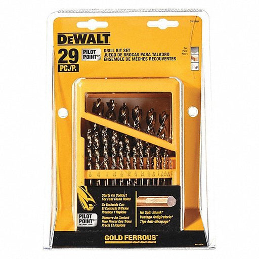 Dewalt DW1969 Pilot Point Set Metal Index, 29-Piece - Redwood.KV1NK11