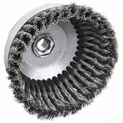 Weiler 93398 Cup Brush Twisted Steel, 5 in Dia, 0.023 in Fill Dia, 5/8"-11 Arbor