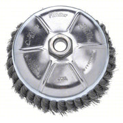 Weiler 93397 Cup Brush Twisted Steel, 4 in Dia, 0.014 in Fill Dia, 5/8"-11 Arbor