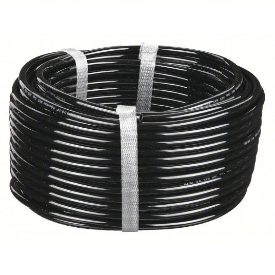 Redwood RW1PBN2 Tubing Polyurethane, ID 1/4 in, OD 3/8 in, 100 ft Lg, Black