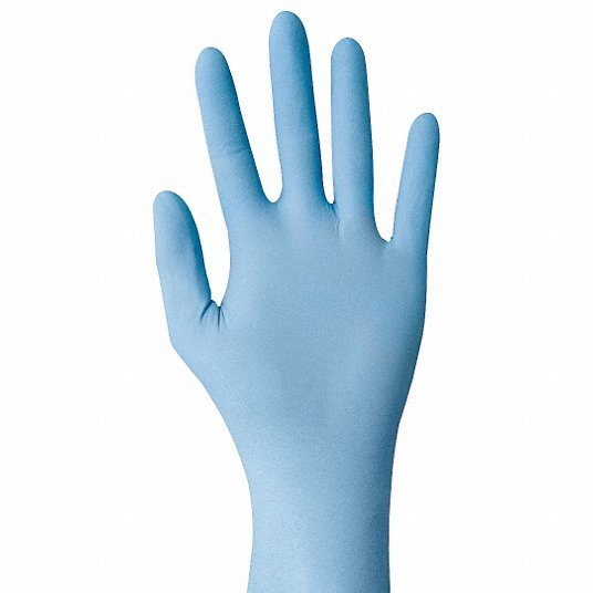 Showa 7500PFL Nitrile, Disposable, Biodegradable, Nitrile, Blue, L (9), 100 PK
