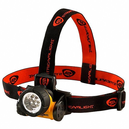 Streamlight 61052 Safety-Rated Headlamp 120 lm Max Brightness, 3.5 hr Run Time at Max Brightness, Yellow, ABS, Flood