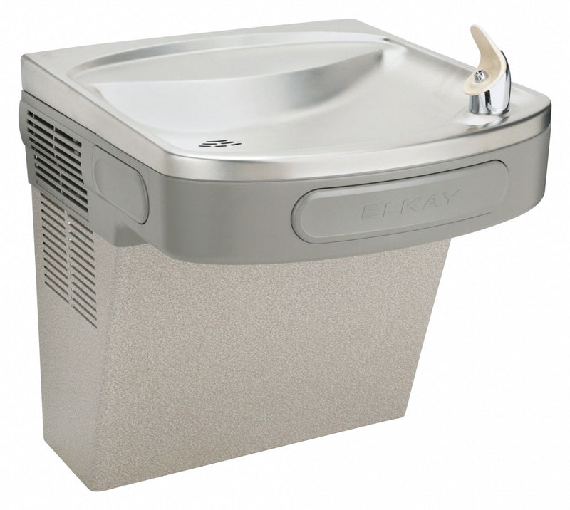 Elkay EZS8L Drinking Fountain, On-Wall, 19 13/16 in Ht, Front Pushbar, 8 gph @ 50°F, Gray