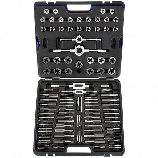 KVM Tools KV1PZ54 Tap and Die Set 110 Pieces, #4-40 Min. Tap Thread Size, M18 Max. Tap Thread Size - Redwood.KV1PZ54