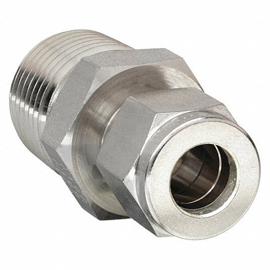 Parker 6MSC8N-316 Compression Fitting Adapter 3/8 in OD x 1/2 in Pipe Fitting Size, Compression x MNPT