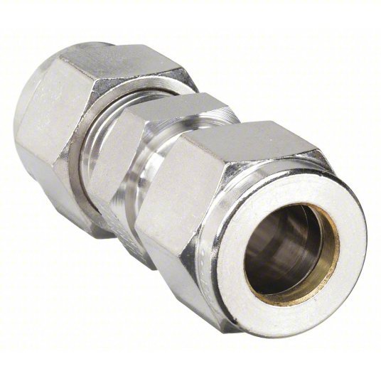 Parker 4SC4-316 Union 316 Stainless Steel, Compression x Compression, For 1/4 in x 1/4 in Tube OD
