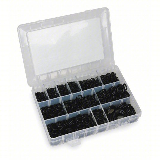 Redwood RW1RGZ5 O-Ring Assortment SAE, Buna N, 1,050 Pieces, 12 # of Sizes, 70 Shore A
