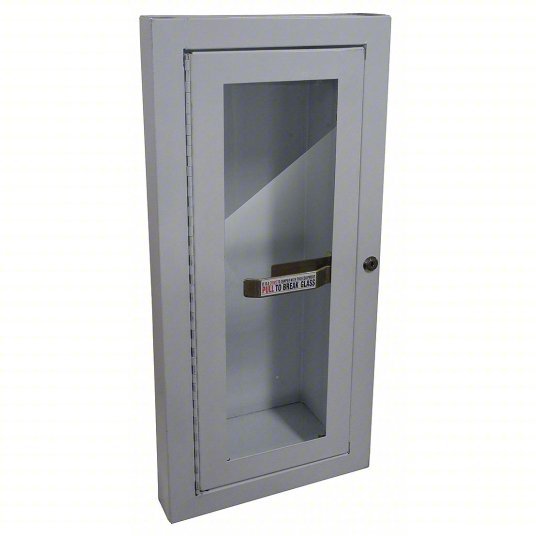Redwood RW1RK38 Fire Extinguisher Cabinet For 10 lb Tank Wt, Cabinet, Semi-Recessed