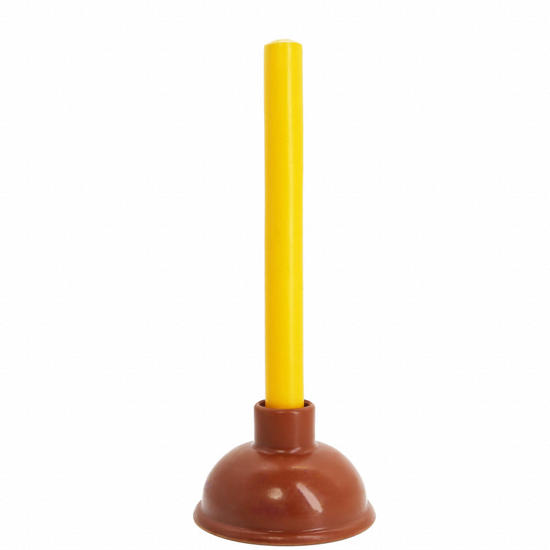 Approved Vendor 1RLV7 Forced Cup Plunger, Rubber, 8 in Handle Lg, 4 in Max Dia