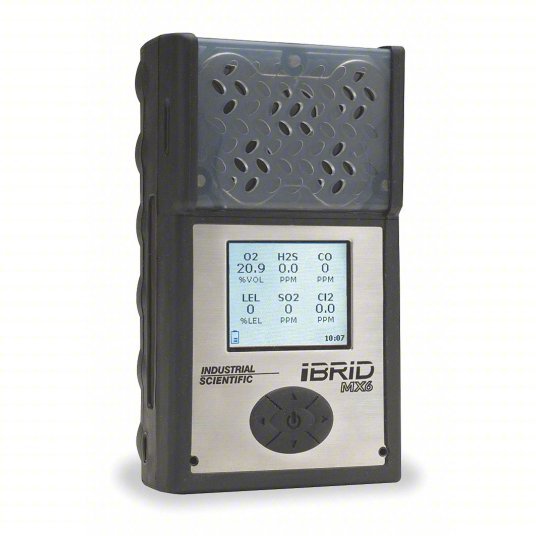 Industrial Scientific MX6-K1230301 Multi-Gas Detector IP64, MX6 iBrid, Alkaline, CO/H2S