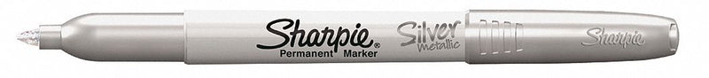 Sharpie 39100 Metallic Permanent Marker, Silver, Fine Tip, Capped, 12 PK