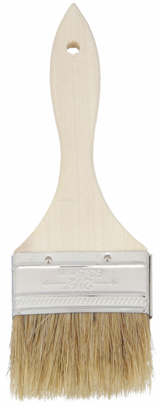 Approved Vendor 1TTX3 Paint Brush, Chip Brush, 2 1/2 in, Natural, China Hair, 24 PK
