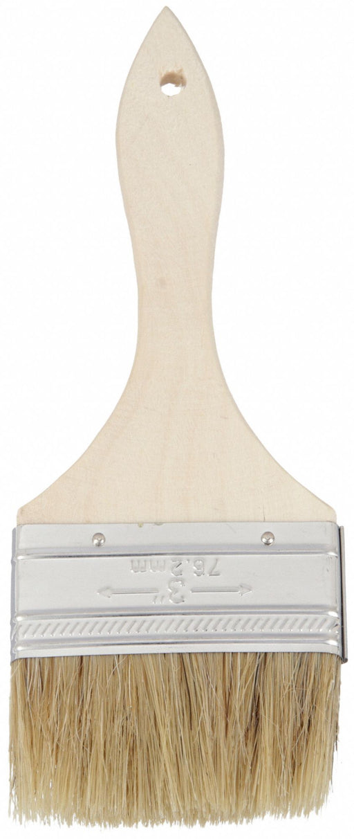 Approved Vendor 1TTX4 Paint Brush, Chip Brush, 3 in, Natural, China Hair, 24 PK