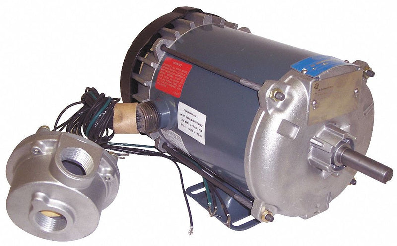 Leeson 056C17G15523 Hazardous Location Motor, 1/2 HP, 1725 RPM, 115/208-230V, Single Phase, Capacitor-Start, TEFC, Frame 56, Class I/II Div I