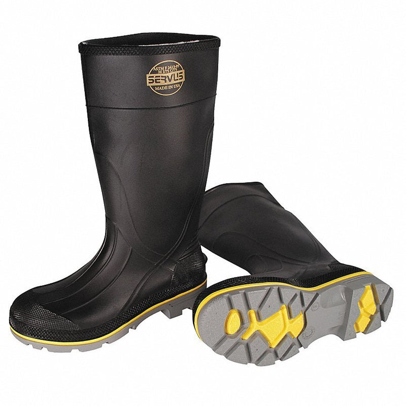 Honeywell Servus 75109/10 XTP Steel-Toe Rubber Boots, Defined Heel, 15 in H, Knee, Black, Men's, Size 10