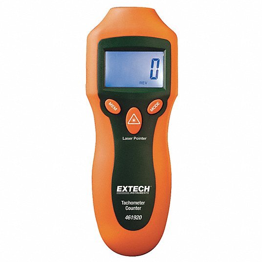 Extech 461920 Laser Tachometer, 2 to 99,999 rpm