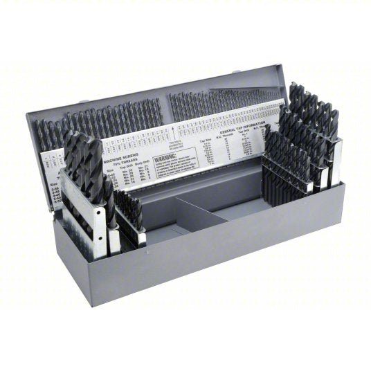 Chicago-Latrobe 57728 Jobber Drill Bit Set 1/16 in Smallest Drill Bit Size, 1/2 in Largest Drill Bit Size