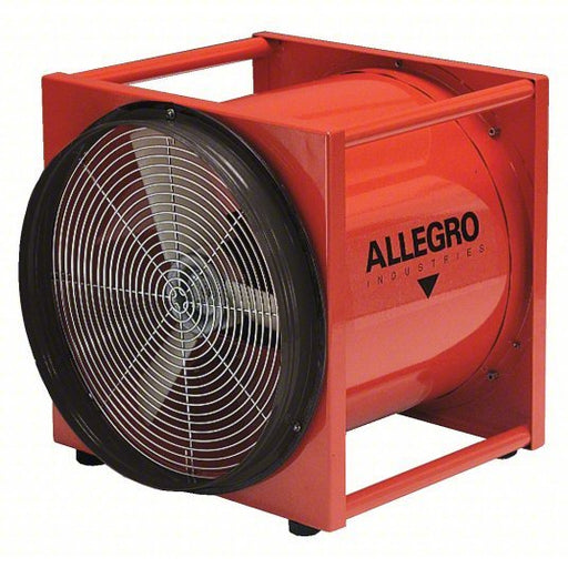 Allegro 9516 Confined Space Fan 115/230 V AC, 16 in Duct Dia, 2 hp Horsepower, Orange, 21 A Current