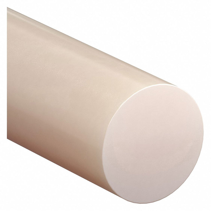 Approved Vendor 1UPW3 Nylon Rod, 3 in Dia, 3 ft Lg, Off-White, Opaque, 12,000 psi Tensile Strength, -40°F to 248°F