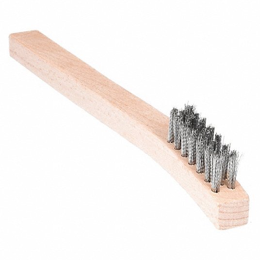 Redwood RW1VAG1 Scratch Brush Straight Handle, Stainless Steel, Wood, 2 in Brush Lg, 8 in Handle Lg, 5 PK