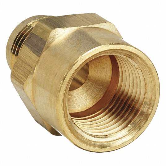 Parker 46F-8-4 Flared Fitting Elbow 1/2 in OD x 1/4 in Pipe Fitting Size, Flared/Threaded, Brass, 10 PK
