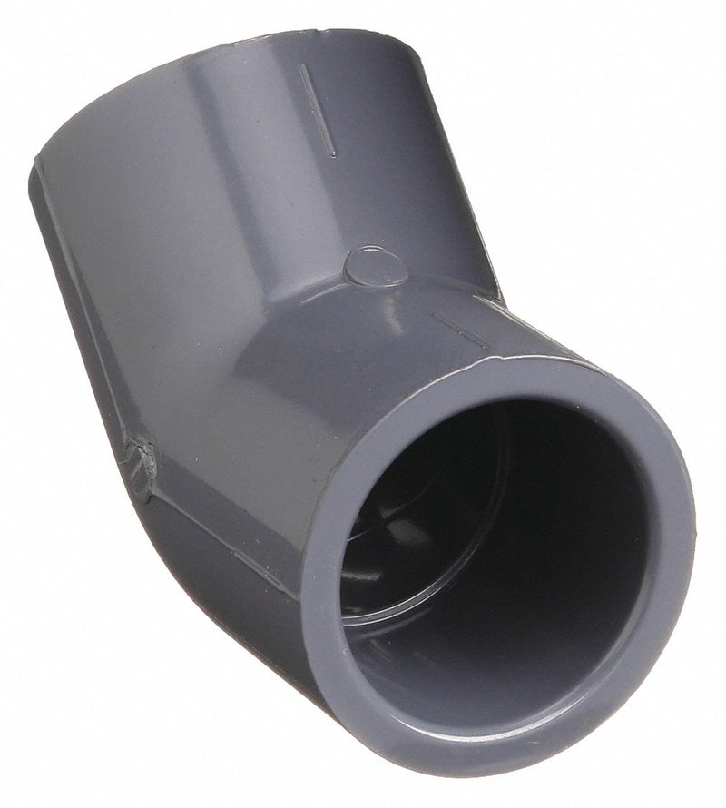 Approved Vendor 817-005 PVC 45-Degree Pipe Elbow, Schedule 80, 1/2 in