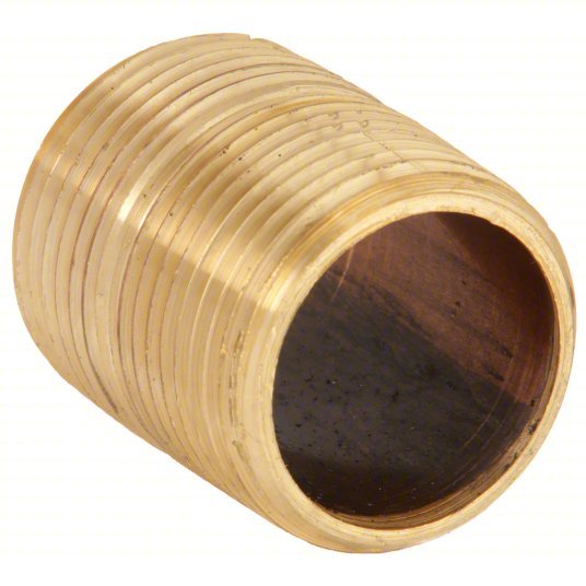 Redwood 594-030 Nipple Red Brass, 3 in Nominal Pipe Size, 3 in Overall Lg, Threaded on Both Ends, Sch 40
