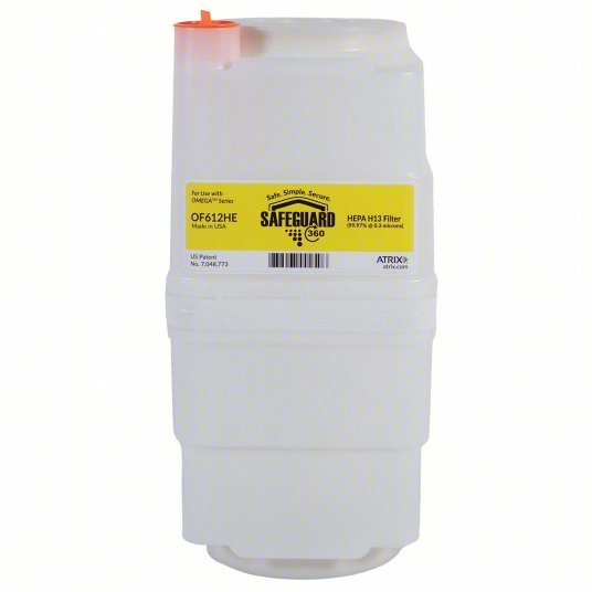 Atrix OF612HE Cartridge Filter Fits Atrix Vacuum Brand, Fits Omega Vacuum Models, HEPA, Dry, Paper