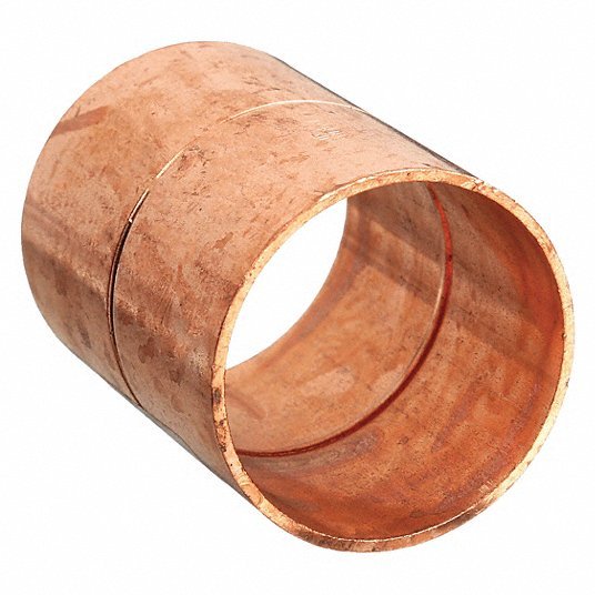 Nibco U600RS 1/2 Coupling, Rolled Tube Stop Wrot Copper, Cup x Cup, 1/2 in x 1/2 in Copper Tube Size
