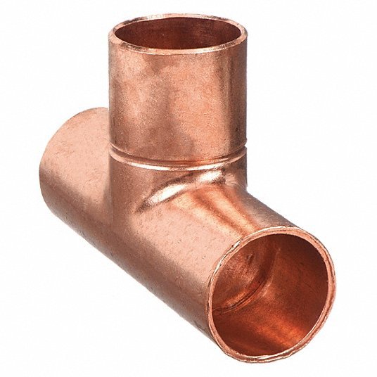 Nibco 611 3/4 Tee Wrot Copper, Cup x Cup x Cup, 3/4 in x 3/4 in x 3/4 in Copper Tube Size