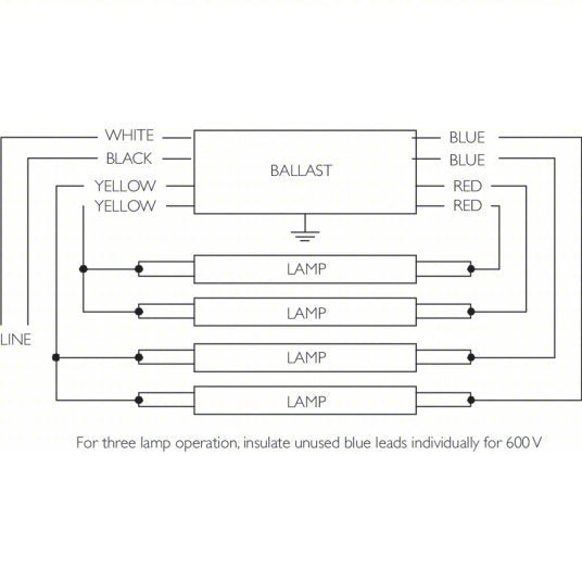 Advance ICN-4P32-N Fluorescent Ballast 120 to 277V AC, 3/4 Lamps Supported, 17 W_25 W_28 W_32 W_40 W Bulb Watt