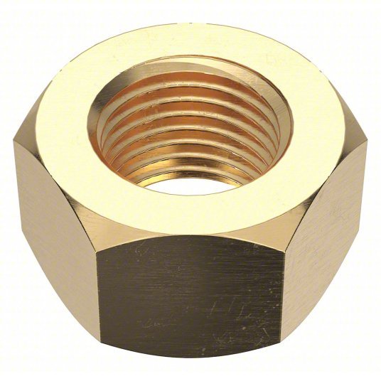 Redwood RW1WE32 Hex Nut 1/2"-20 Thread, 3/4 in Hex Wd, 7/16 in Hex Ht, Brass, Not Graded, Plain, 25 PK