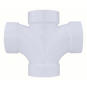 Redwood 1WJR9 Double Sanitary Tee Sch 40, 2 in x 2 in x 2 in x 2 in Fitting Pipe Size, White